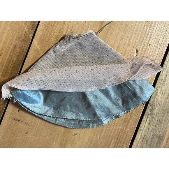 Vintage Barbie Tulle sparkle lined Skirt with matching neck scarf. Tan/Green - Picture 3 of 6